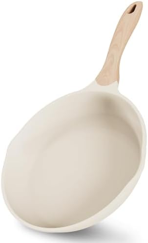 JEETEE Patelnia 20 cm, patelnia indukcyjna z powłoką zapobiegającą przywieraniu, patelnia granitowa, naczynie do gotowania, patelnia do omletów z uchwytem odpornym na wysokie temperatury, nadaje się