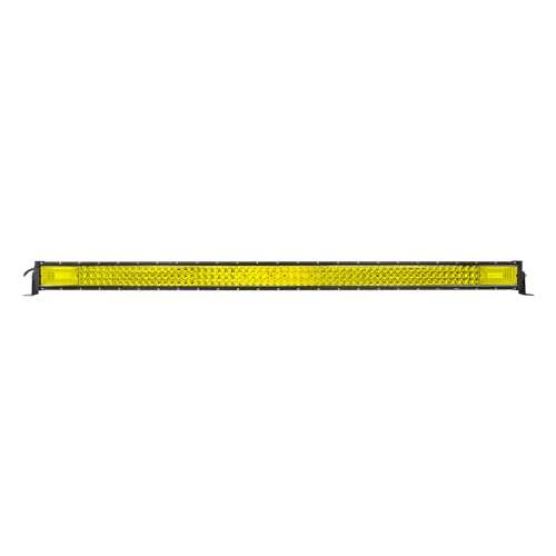 SKYWORLD Yellow 50 inch Straight Led Light Bar 648W Spot Flood Combo Off-Road Lights Bars Fog Lamp IP67 Waterproof Work Lights Bar for Trucks UTV ATV Boat Trailer Driving Lamp 4000K by SKYWORLD - Used condition - Image 2