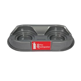 Double Grey Fire Extinguisher Plinth/Stand - FireShield (Double)