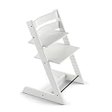 Silla Tripp Trapp de Stokke, Blanco - Silla ajustable, evolutiva para recién nacidos, niños y adultos - Práctica, cómoda y ergonómica - Diseño atemporal