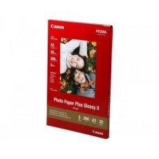 Canon PP-201 Plus II Photo Paper, Glossy, 265 g/m2, A3 (297 x 420 mm), 20 Sheets - 2311B020