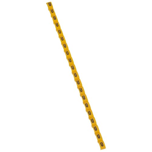 Repère Duplix Legrand 038430 lettre U noire fond jaune pour marquage