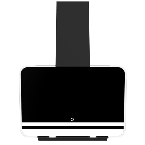 FIREGAS Hotte aspirante 60 cm - hotte aspirante et à recyclage avec un débit d'air de 578 m³/h, hotte inclinée élégante, TouchControl et 9 niveaux de...