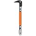 Klein Tools 66093 Nail Puller with Integrated Dimpler, Heavy-Duty Carbon Steel Cats Paw Pry Bar, 12-Inch