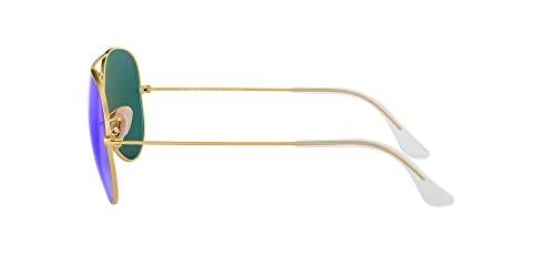 Ray-Ban Unisex RB3025 Classic Polarized Aviator Sunglasses, Matte Gold/Polarized, photo 4 of 4