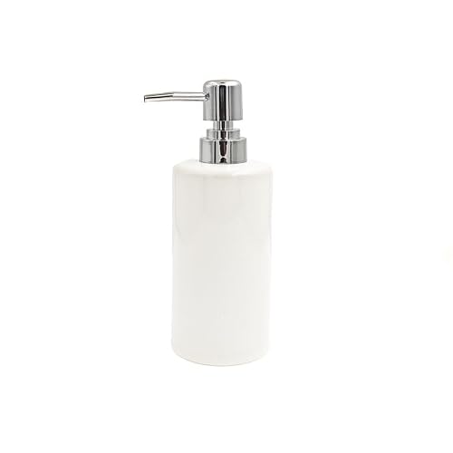 Ceramic Dispenser Bottle Round Press Hotel Bathroom Dispensing Bottles Shampoo Soap