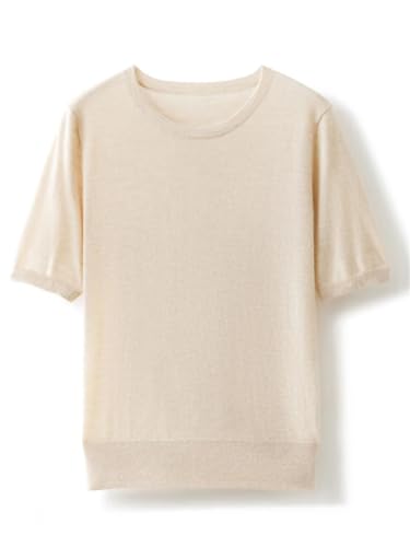 Men's Casual Summer Round Neck Short Sleeved 100 Percent Cashmere Knitted Pullover Sweater2