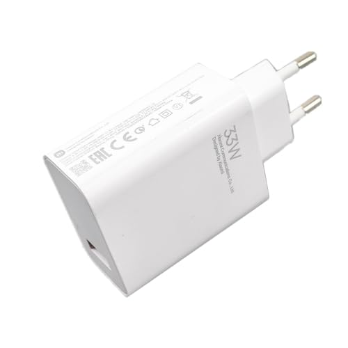Carica Batterie Rapido Xiaomi 33W per Redmi Note 7 Pro/8/9/9S/10S/11S/11 Pro+ Plus 5G USB Sostituisce Originale MDY-11-EZ Bianco