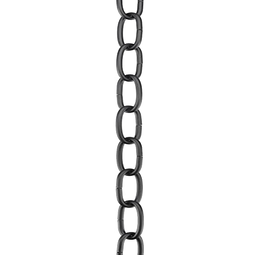 Image of Aspen Creative 21114-91,Steel 3 Feet Heavy Duty Chain for Hanging Up Maximum Weight 60 Pounds-Lighting Fixture /Swag Light /Plant in Matt Black.8 Gauge., 8 Gauge /3 feet