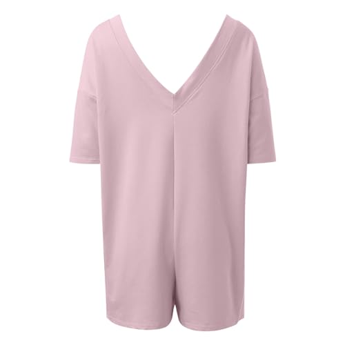 Combinaison femme décontractée oversize rose en taille XXL pour le sport