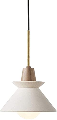 Lustre ciment bois blanc rétro suspension luminaire design industriel bar salle