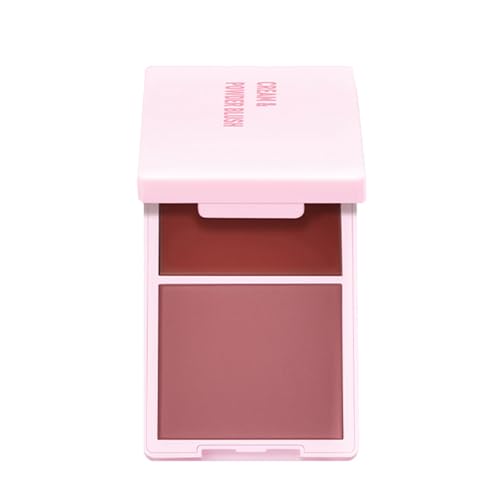 Colorete en crema y polvo 2 en 1 para crear maquillaje dimensional y moderno para las mejillas, maquillaje contorneado