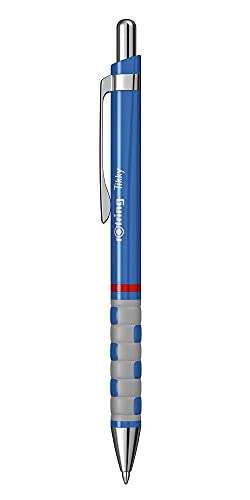 Rotring Tikky bolígrafo ligero con agarre de goma, cuerpo azul