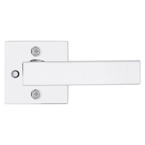 Image of Kwikset Singapore Interior Privacy Door Handle with Lock, Door Lever For Bathroom and Bedroom, Polished Chrome Reversible Keyless Turn Lock
