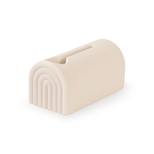 Image of mushie Bath Spout Cover | Soft Silicone Bathtub Faucet Safety Guard for Kids | Universal Fit (Shifting Sand)