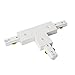 Elitco Lighting Plastic T Shaped Connector for Track Section in Matte White
