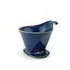 Zero Japan - Bee House Pour Over Coffee Dripper - Lead-Free & Cadmium-Free Ceramic Coffee Maker with Elegant Peek Hole, Drip Cone Brewer Coffee Gifts, Brewing Accessories - Jeans Blue, Standard Size