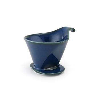 Zero Japan - Bee House Pour Over Coffee Dripper - Lead-Free & Cadmium-Free Ceramic Coffee Maker with Elegant Peek Hole, Drip Cone Brewer Coffee Gifts, Brewing Accessories - Jeans Blue, Standard Size