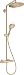 Produktbild hansgrohe Duschsystem Croma Select S Showerpipe 280 Regendusche (Duschkopf, Duschstange, Thermostat, Schlauch, 3 Strahlarten) Brushed Bronze