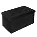 WOLTU Banc de Rangement en Velours, Tabouret Pouf Pliable Cube Coffre de Rangement, Repose-Pieds Capacité de Charge 300 kg, 80 L 76x37,5x38 cm Noir, SH70sz