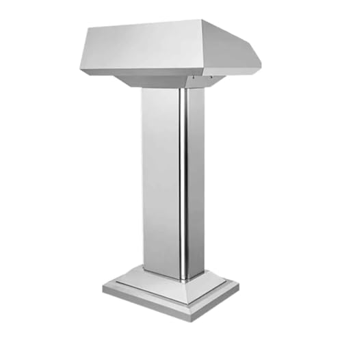 Elegante y moderno soporte de acero inoxidable para púlpito de iglesia versátil con amplia superficie de lectura para eventos en el aula y presentaciones de iglesia, diseño duradero y elegante
