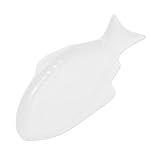 Hemobllo Fischförmige Servierplatte aus Keramik Kreative Snacklagerung für Zuhause und Restaurants für Sushi und Vielseitig Einsetzbar