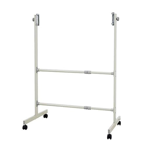 MAXHID Soporte De Pizarra Blanca Rodante Soporte Metálico Ajustable Giratorio De 360 °, Estante De Borrado En Seco con Ruedas Bloqueables, Solo Soporte Metálico Duradero