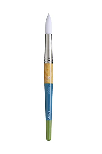 Princeton Snap White Synthetic Paint Brush for Acrylic and Watercolor, Series 9850, Round 20