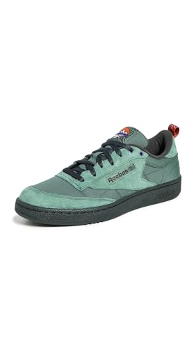 Reebok Club C Sneaker für Herren, Escape Green/Grey 6/Pump Orange, 44 EU