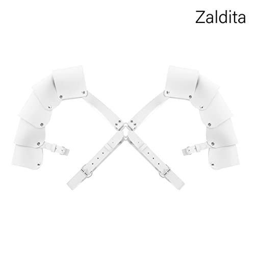 Warrior Knights Shoulder Armors Steampunk Faux Leather Body Chest Harness Belt Lingerie Night Party Cosplay Costume2