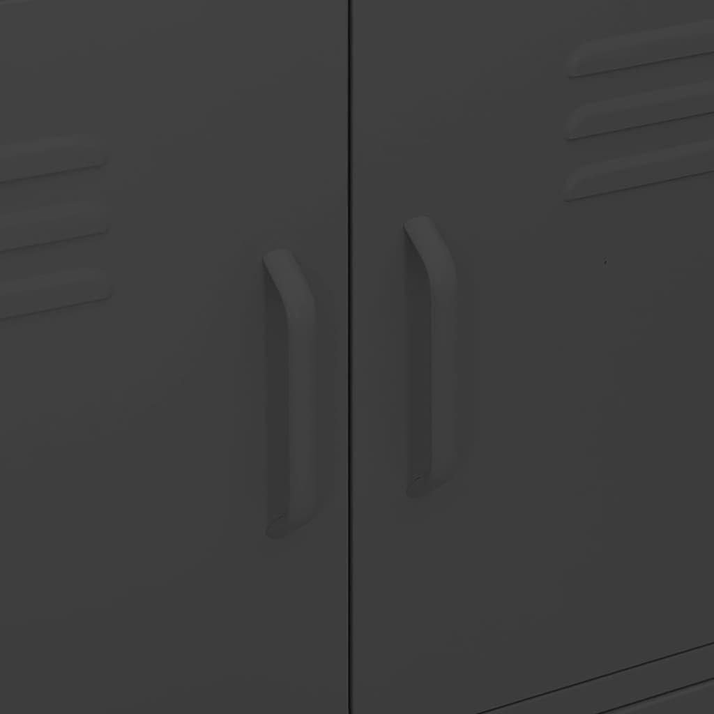 Storage Cabinet Black Steel with Adjustable Shelves 31.5"x13.8"x40" Vertical Locker for Home Office Dorm Use, Durable Storage Cupboard and Locker for Organized Spaces