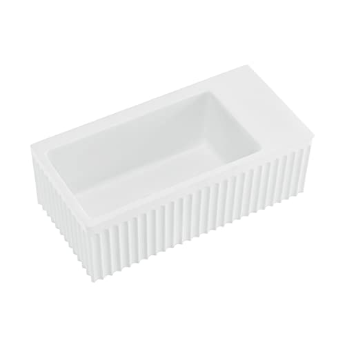Image of Delice 24 inch Rectangle Wall-Mount Bathroom Sink in Matte White