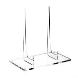 Sandyseptember Soporte de acrílico transparente para fotos, platos y exhibición de obras de arte, base de marco de fotos de escritorio (trompeta)