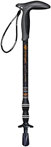 T-Handle Hiking Pole Carbon Fiber Telescopic Quick Locking Stick 49 cm to 100 cm Easy to Carry.