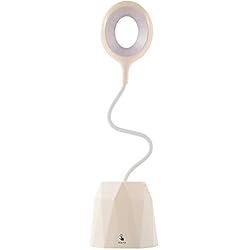 Lamparas Ventilador Blancas Agolaty Portalámparas con Ventilador multifunción, Unisex-Adult, Lámpara de Mesa Blanca, Large