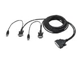 Tecnología:Doble blindado Belkin F1D9401-06 - Juego de Cables de Doble Puerto para switches KVM Pro3 y Consolas en Bastidor con KVM Integrado de Belkin (3,5 m, USB)