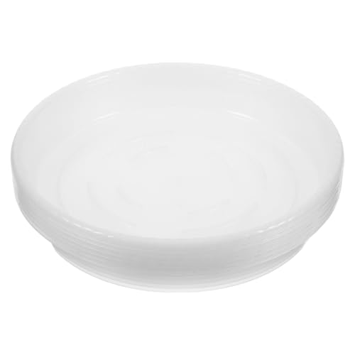 YARNOW 植物用ウォータートレイ 6個セット 陶器製 内径18.5cm 鉢底皿 花ポット用 ドリップトレイ 屋内プランター 受け皿 水やり用 植木鉢 受け皿
