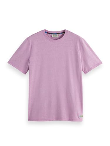 Scotch & Soda Herren T-Shirt Melange T-Shirt, Iris Pink,S – Ansicht 1