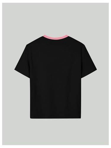 Image of RoseSeek Girl's Graphic Tees Short Sleeve Crewneck T Shirts Casual Summer Tops Cute Preppy Clothes