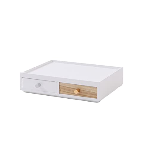 ヤマソロ 引き出し 小物収納 収納 1段 1段2杯 オフィス 取っ手 整理 書類整理 おしゃれ レターケース 卓上 木製 ホワイト ラスター luster 77-154