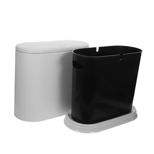 Poubelle à pression moderne petite corbeille à déchets compacte et discrète