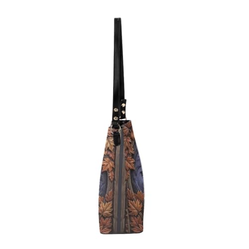 Image of HUGS IDEA Boho Bags for Women Leather Handbag Shoulder Bucket Crossbody Purse