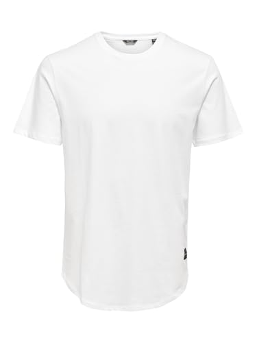 ONLY & SONS Herren T-Shirt onsMATT LONGY SS TEE NOOS, Weiß (White), Gr. XXL