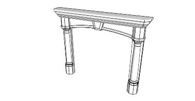 Image of Artisan Cast Stone Noncombustible Fireplace Mantel Surround