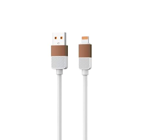 Image of USB Type A to Compatible with Lightning Silicone Cable | 60W Fast Charging & Sync | Soft Anti-Tangle Design | Compatible for iphone models Copper