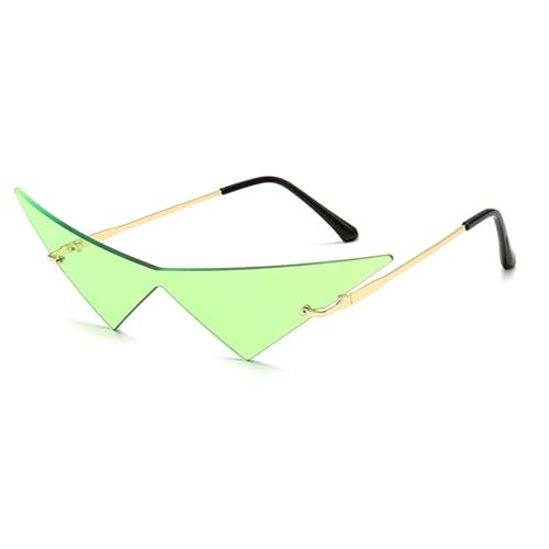 Image of willochra Triangle One Piece Frameless Sunglasses For Women Trendy Ocean Lens Sun Glasses Men Party Prom Sunglasses