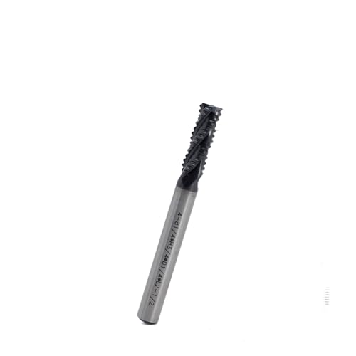 Image of Roughing End Mill JESTUOUS HSS Square Nose 4 Flute Fine Tooth Bit 1 /4 inch Shank Dia. 3 /4 inch Flute Length for Milling Metal Steels,1 Piece