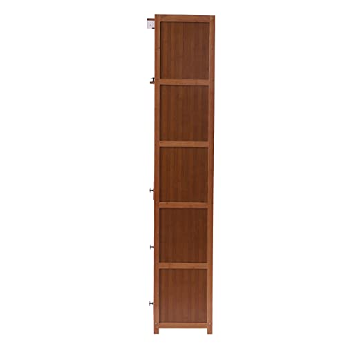 Hteedy 67 Inch 10-Tier 30 Pair Bamboo Shoe Rack Cabinet Wooden Shelf Stand Storage Book Shelf Organizer Entryway Bamboo Shoe Storage Cabine Magnetic Flip-Up Door #TOP6