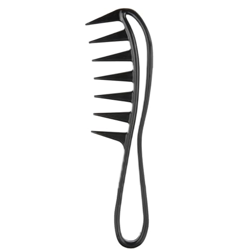 Curl Comb - Detangling Hair Comb For Wet Curly Thick Hair | Wide Tooth Shark Combs | Anti Static Shark Tooth Styling Combs | ABS