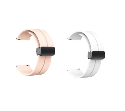 Image of INEFABLE 20mm Watch Straps With Folding Magnetic Lock Compatible With Amazfit GTS 2 Mini /Amazfit Bip /Pro /Lite /Bip S /GTR /Galaxy Watch 4 /Watch 5 & All 20mm Watches